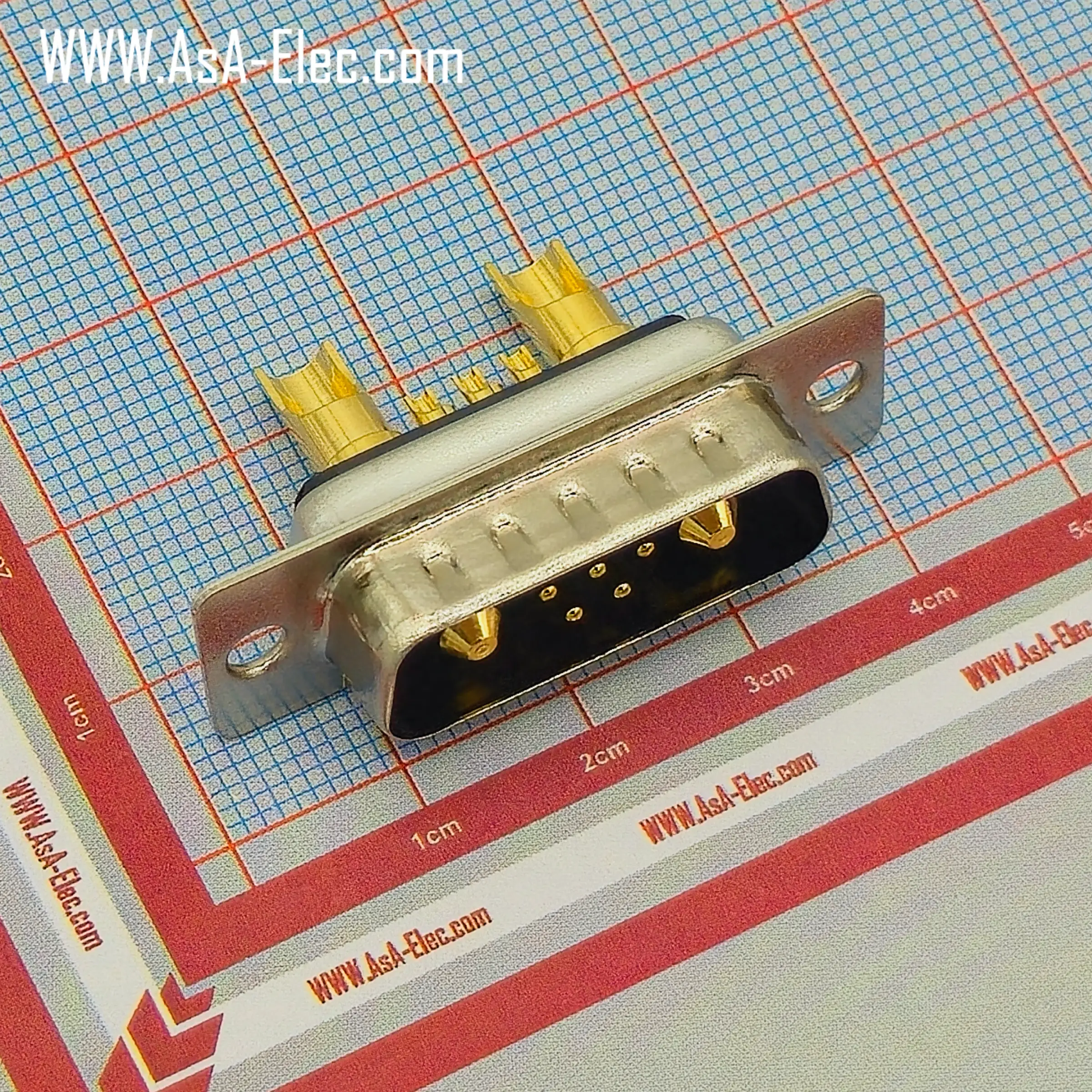 POWER D-SUB 7W2 SOLDER CUP-MALE